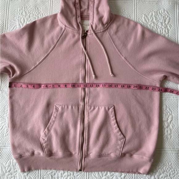 AEO Oversized Full Zip Hoodie Sweatshirt Blush Pink XS/Small - Picture 11 of 13